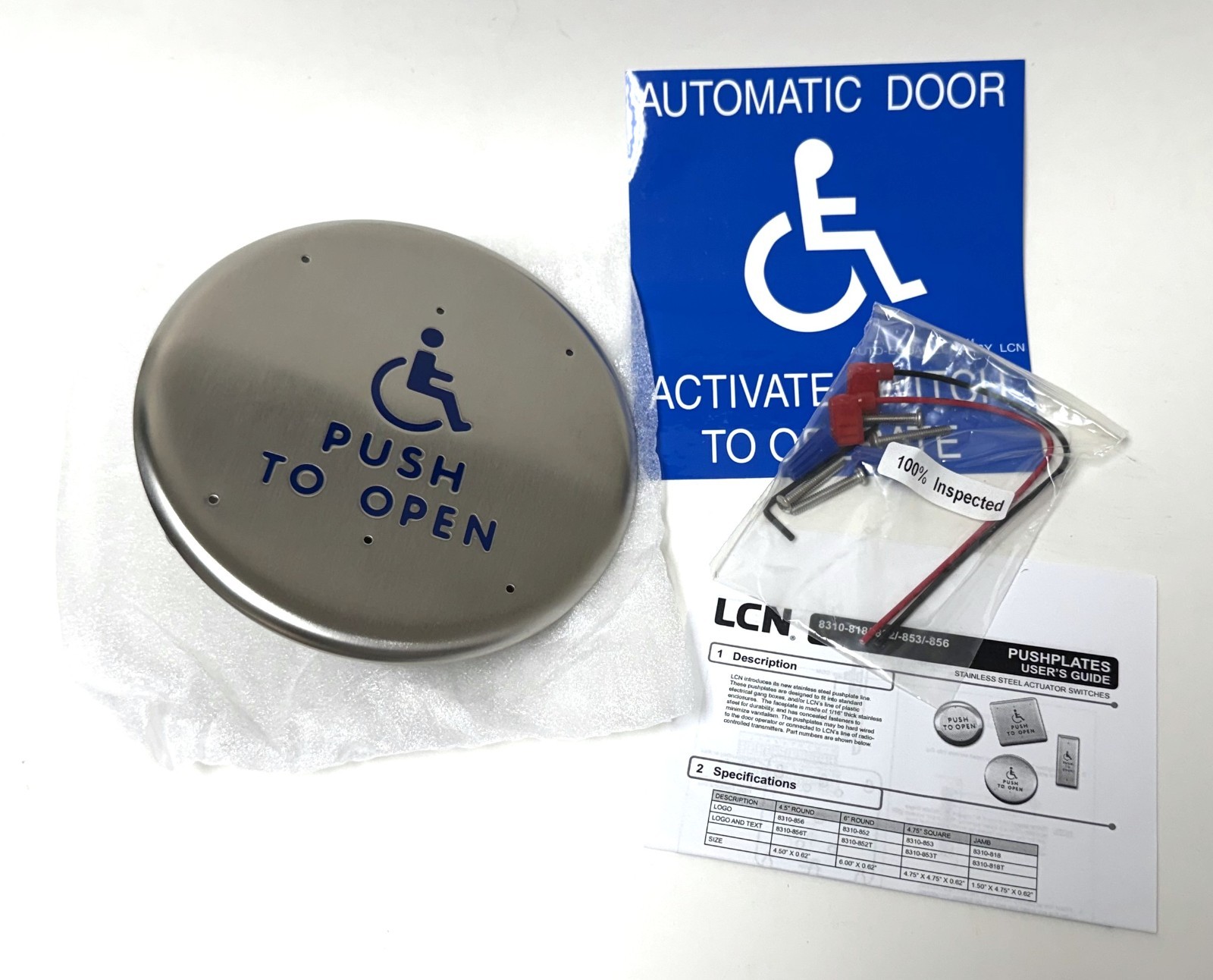 LCN 8310-852T Wall Mounted Actuator - Hardwired - 6" Diameter