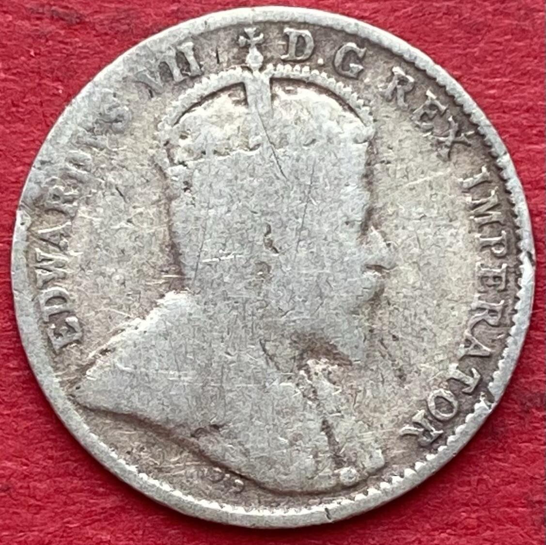 1908 Newfoundland 5 Cents Error Defective Planchet - VG - Lot#8807