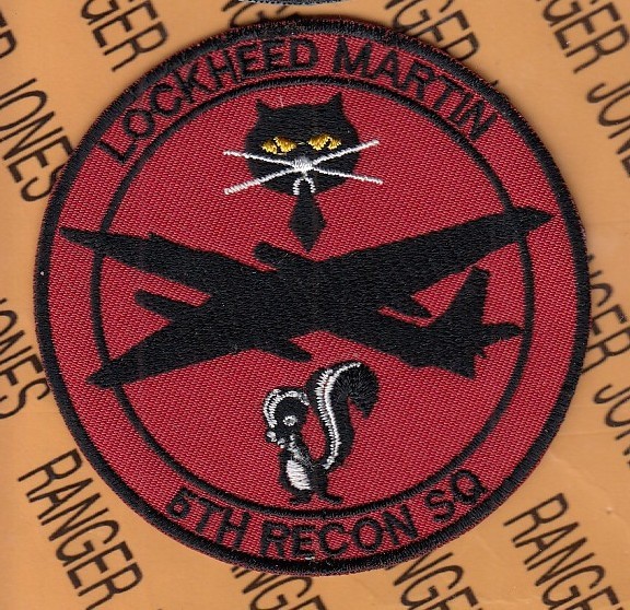 USAF Air Force 5th Reconnaissance Sq RS Skunk Lockheed Martin ~3.5" patch c/e