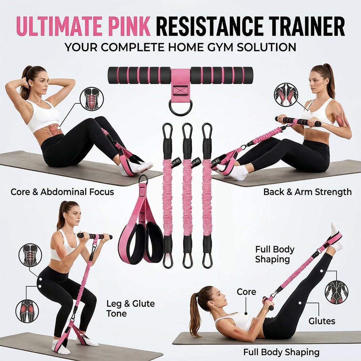New Pedal Resistance Band with Handle, Sturdy Material, Multifunctional Adjus...