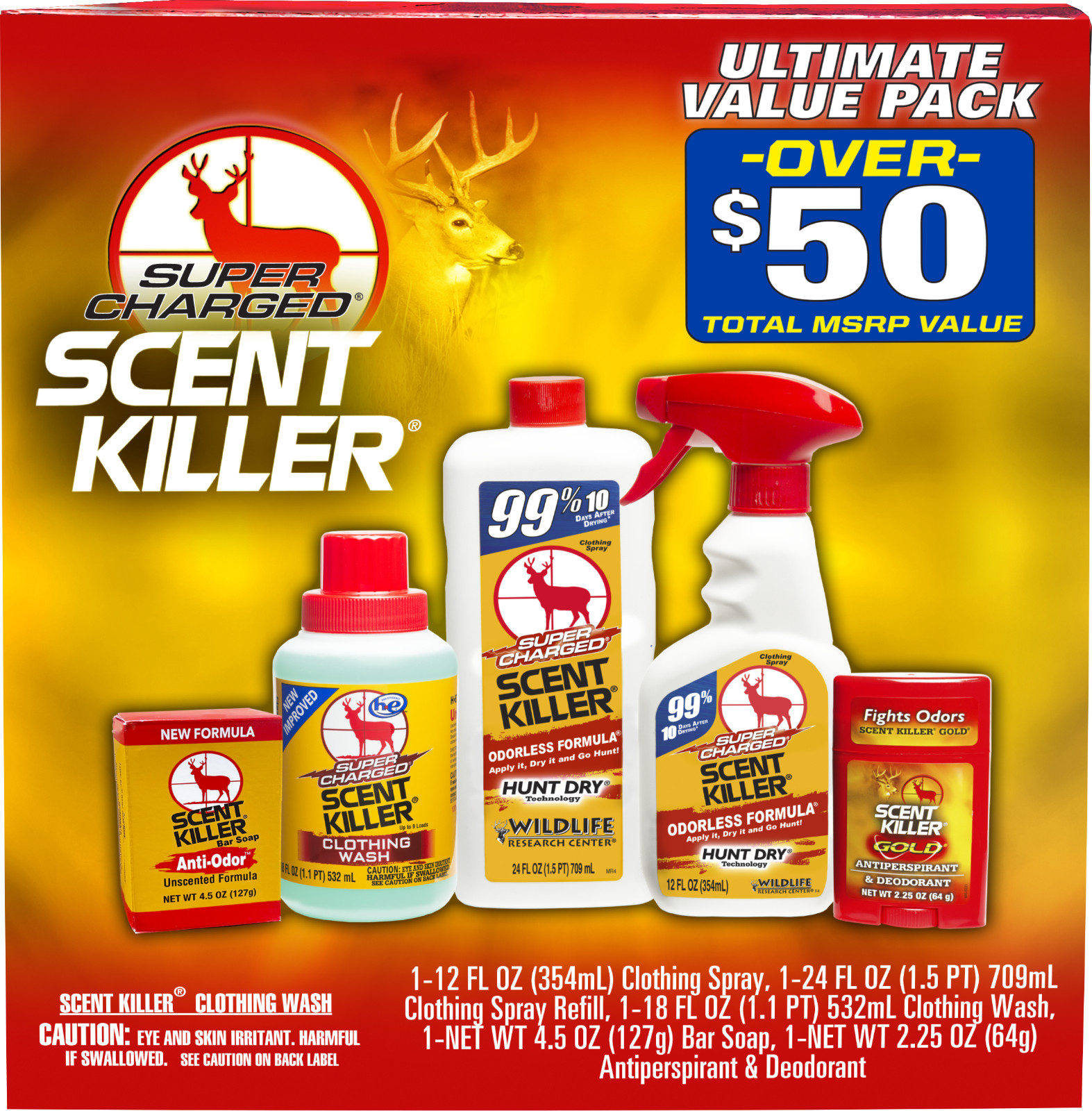 Wildlife Research Super Charged Scent Killer Value Pack