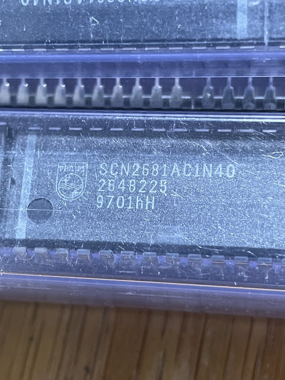 TWO (2) PHILLIPS SCN2681AC1N40, Dual USART controller in a 40 pins PDIP