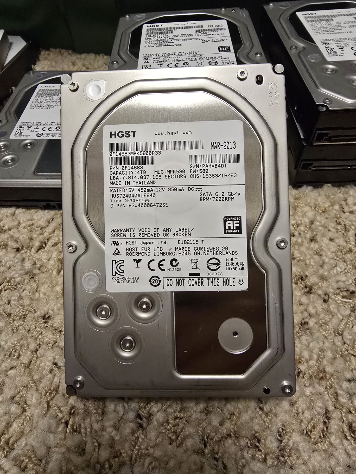 HGST HUS724040ALE640 4TB 7200RPM 3.5" SATA HDD – Enterprise Grade – Tested