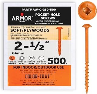 Armor Tool Screws 2 1/2″ Coarse 500 each AW-C-250-500