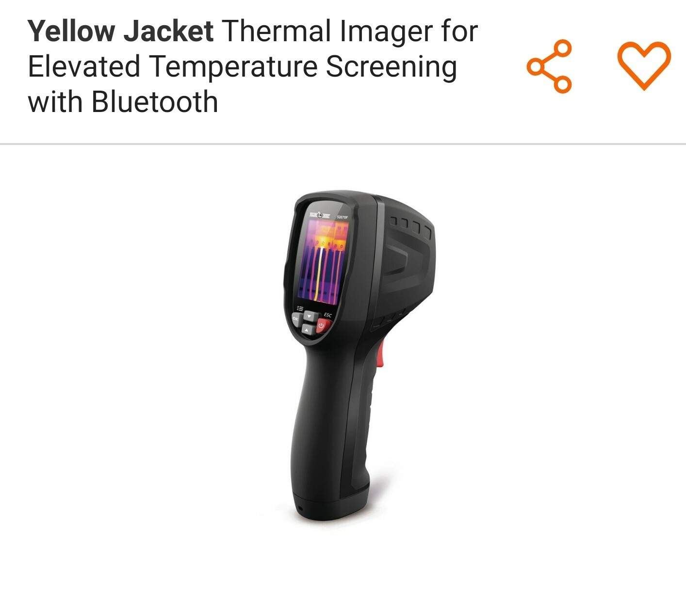YELLOW JACKET Thermal Imager for Elevated Temperature Screening with Bluetooth