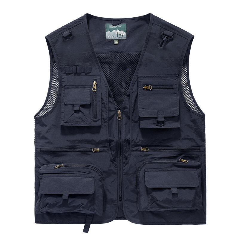 Mens Vest Waistcoat Utility Multi-Pocket Fishing Vest Sports Workwear Fisherman