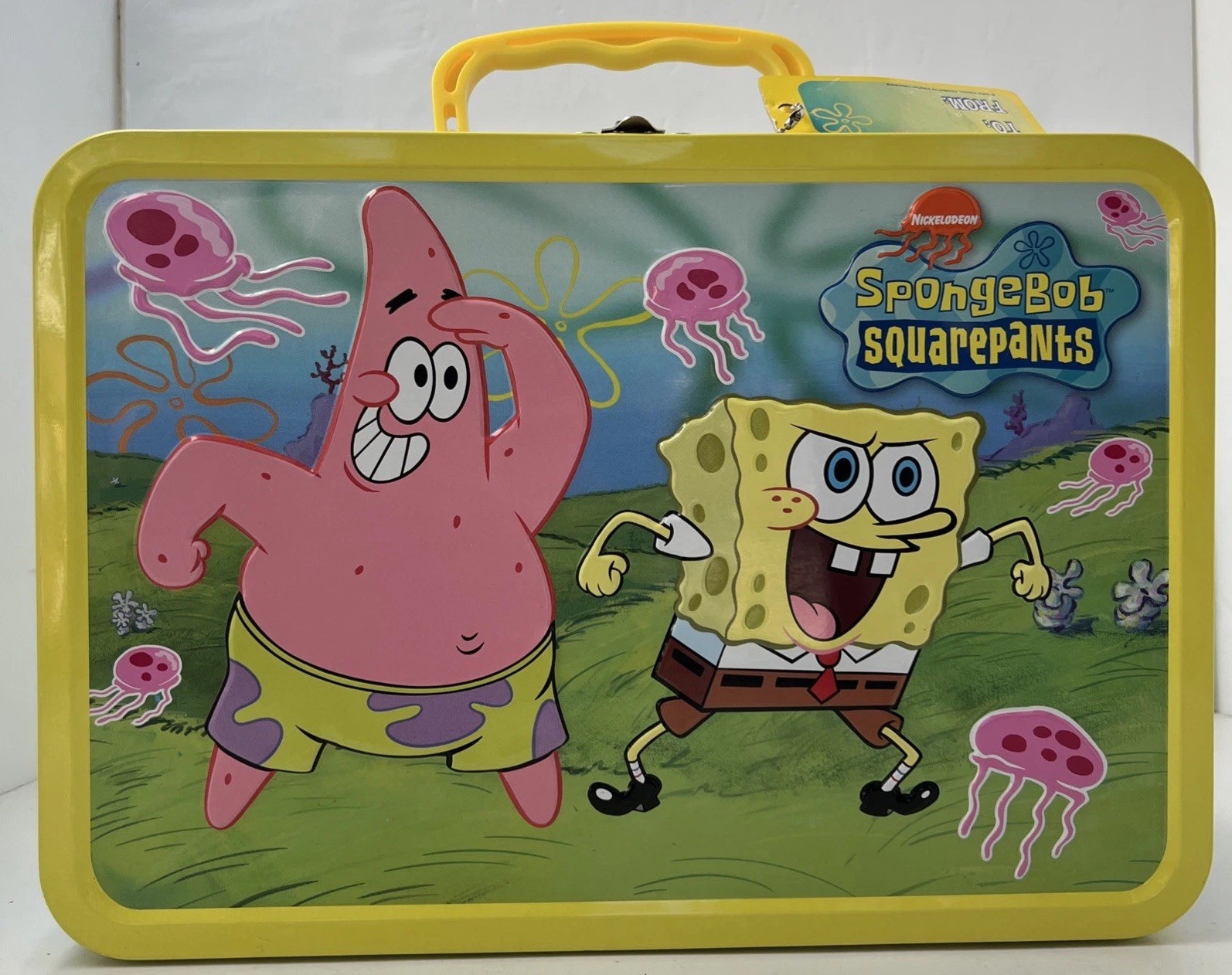 SpongeBob Square Pants Large Metal Lunch Box. 2002