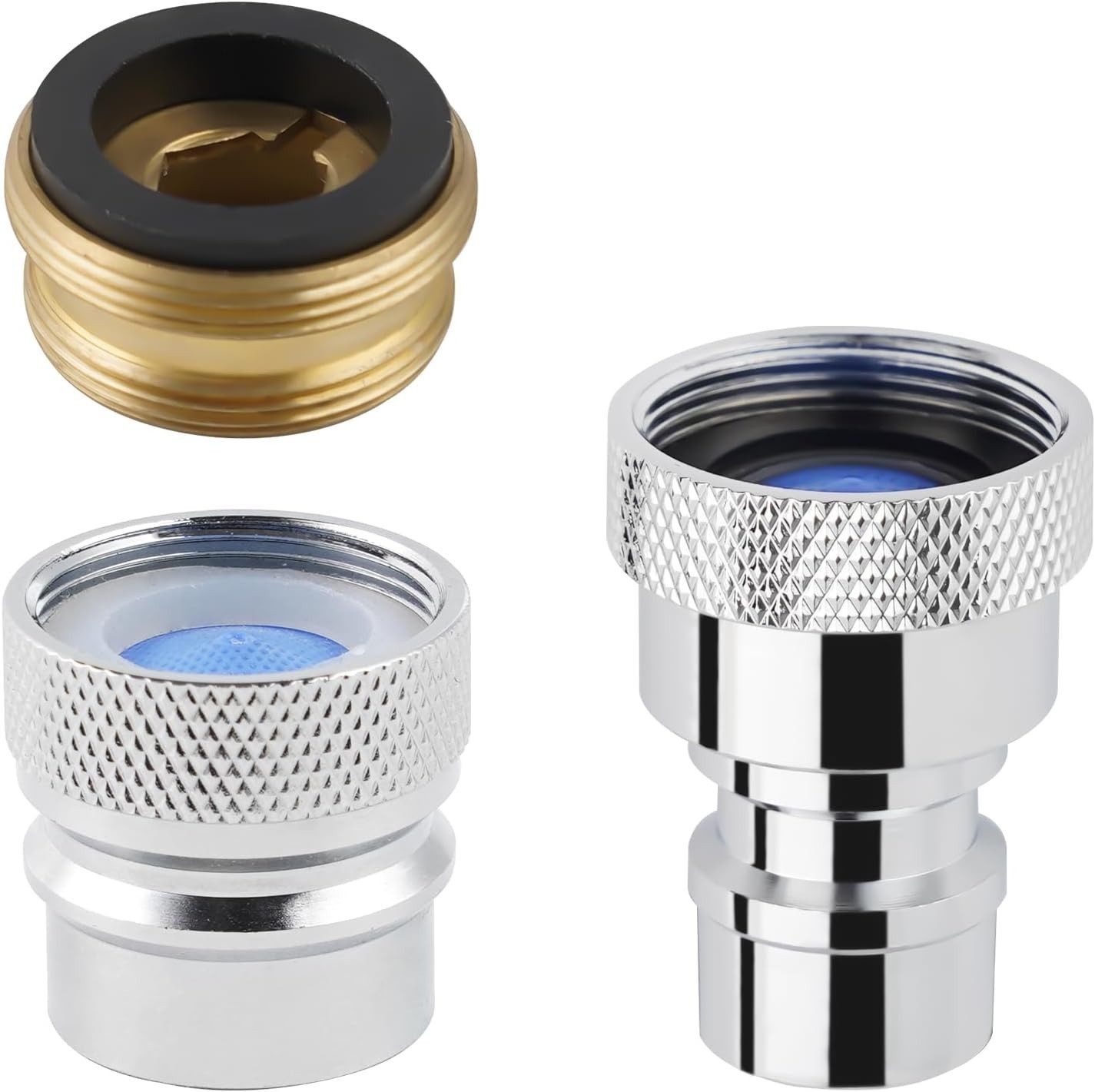 Brass Portable Dishwasher Faucet Adapter 2PCS - Chrome Sink Connection