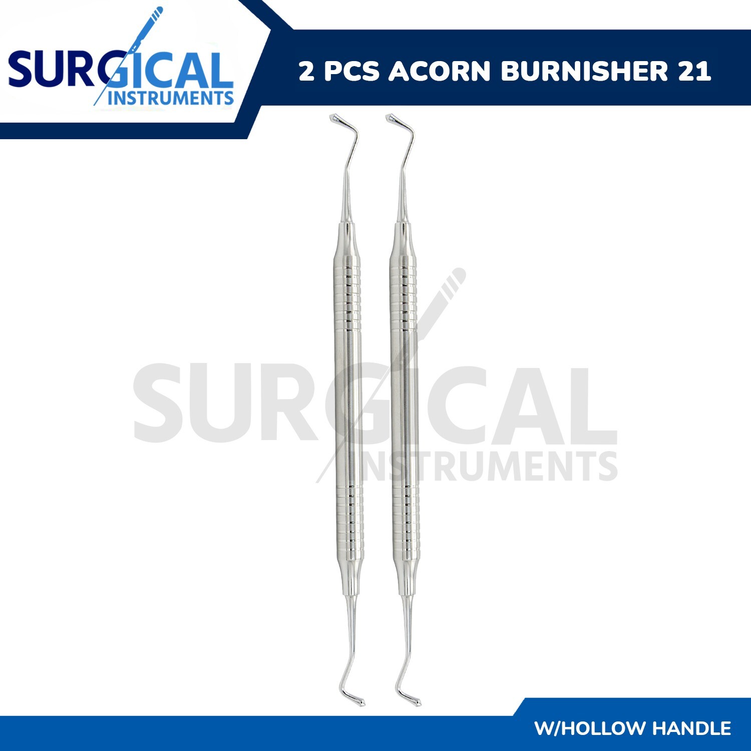 2 Acorn Burnisher 21 With Hollow Handle Dental Composite Restoration Instruments