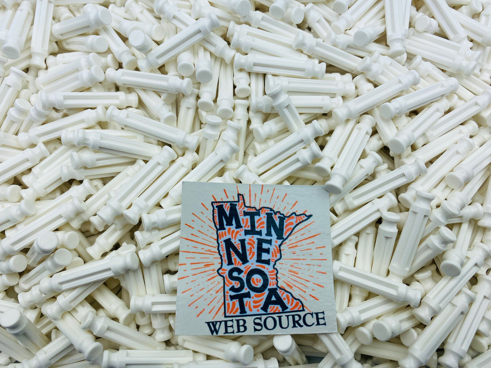 (400) K’NEX White 1‑5/16" (1.31") Short Rods – USED OEM – Standard