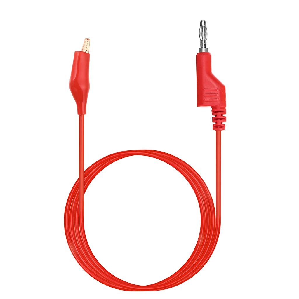 Sumnacon Multimeter Test Lead Set - Stackable Banana Plug to Alligator Black