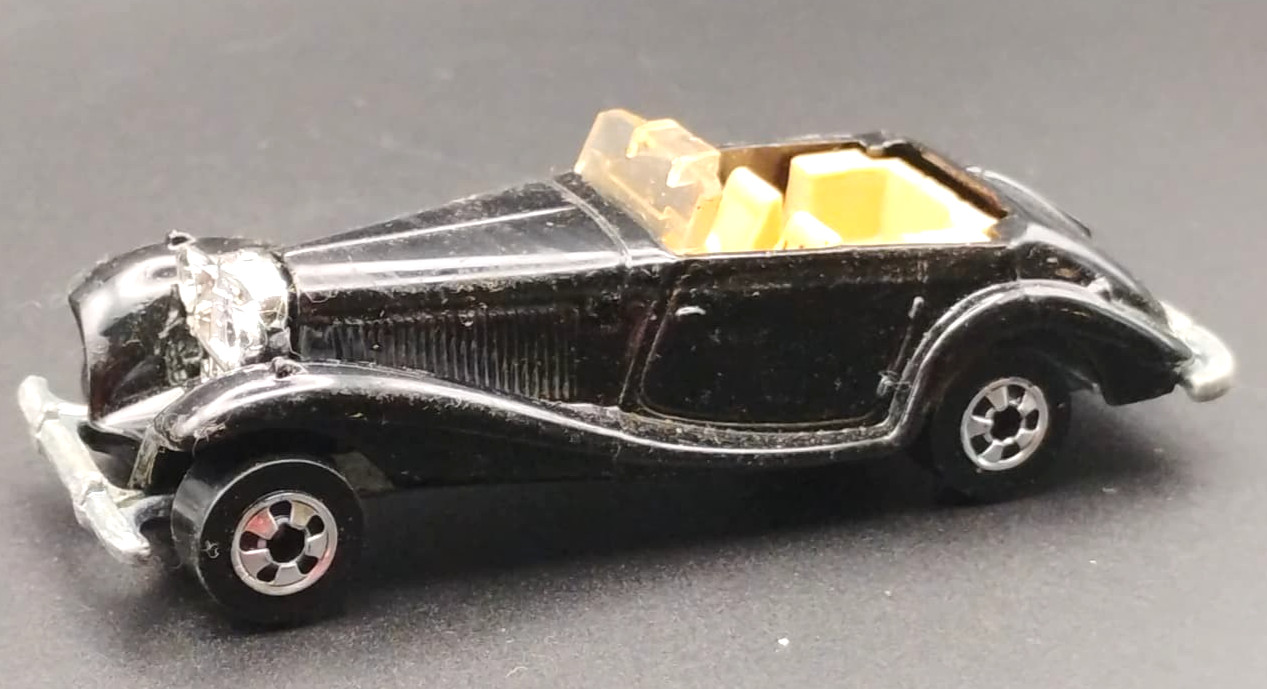 1982 Hot Wheels Rolls Royce Roadster Black (Malaysia) Top Missing