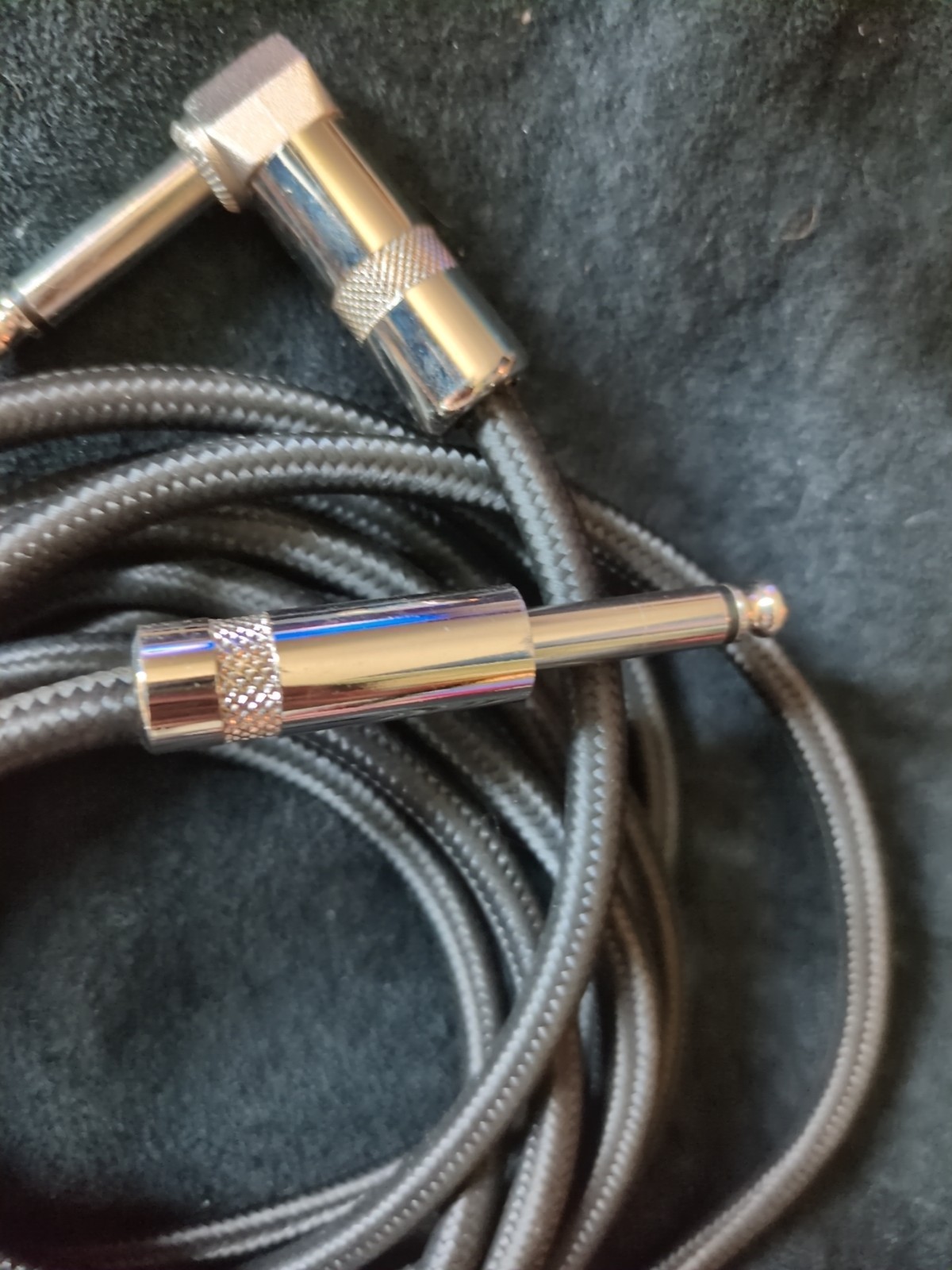 9 Foot Braided Black 1/4" Instrument Cable