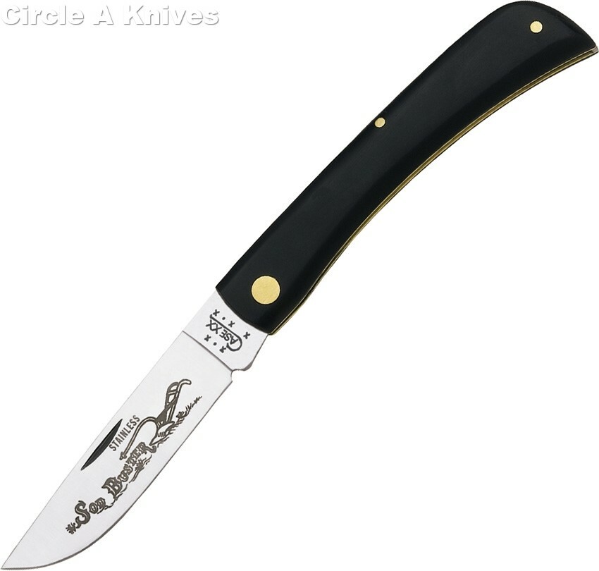 CASE XX KNIFE- LARGE SOD BUSTER - BLACK HANDLES #092 - S/STEEL BLADE- 4 5/8" NIB