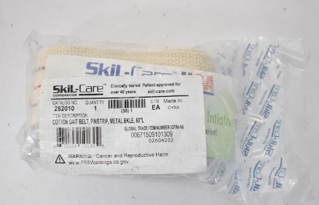 Skil-Care Gait Belt Pinstripe Cotton 60" x 2" 252010 Replacement Unit Accessory