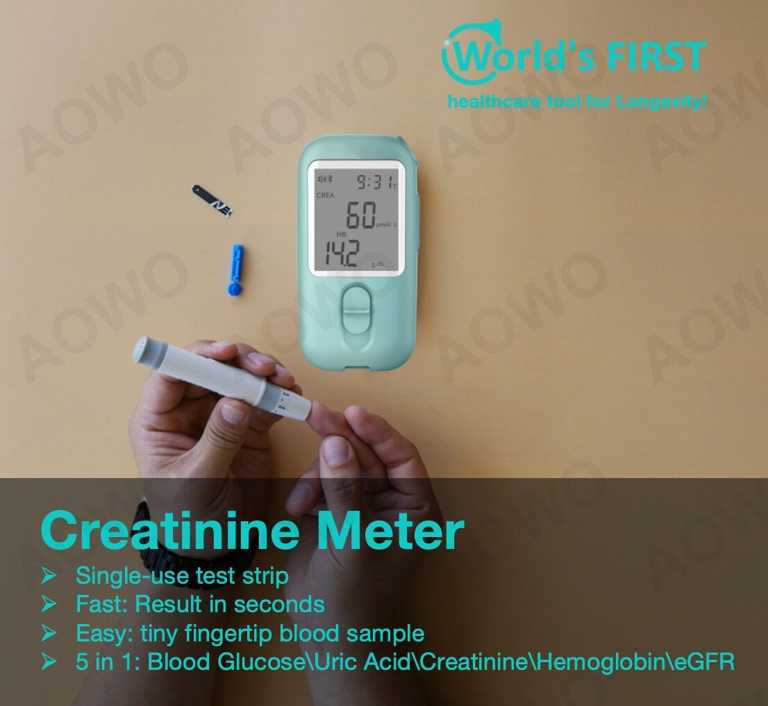Kidney Function Monitoring Kit – Home Blood Creatinine Meter with 25 Test Strips