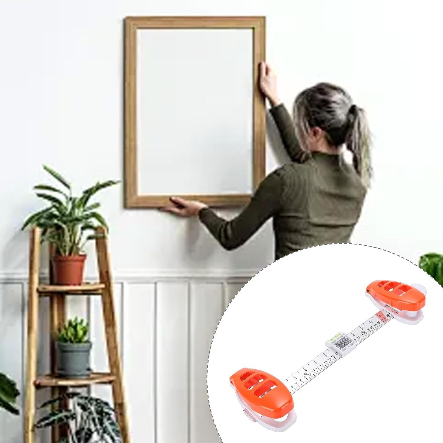 Professional Quality Picture Hanging Tool with Integrated Level & Marking Aid
