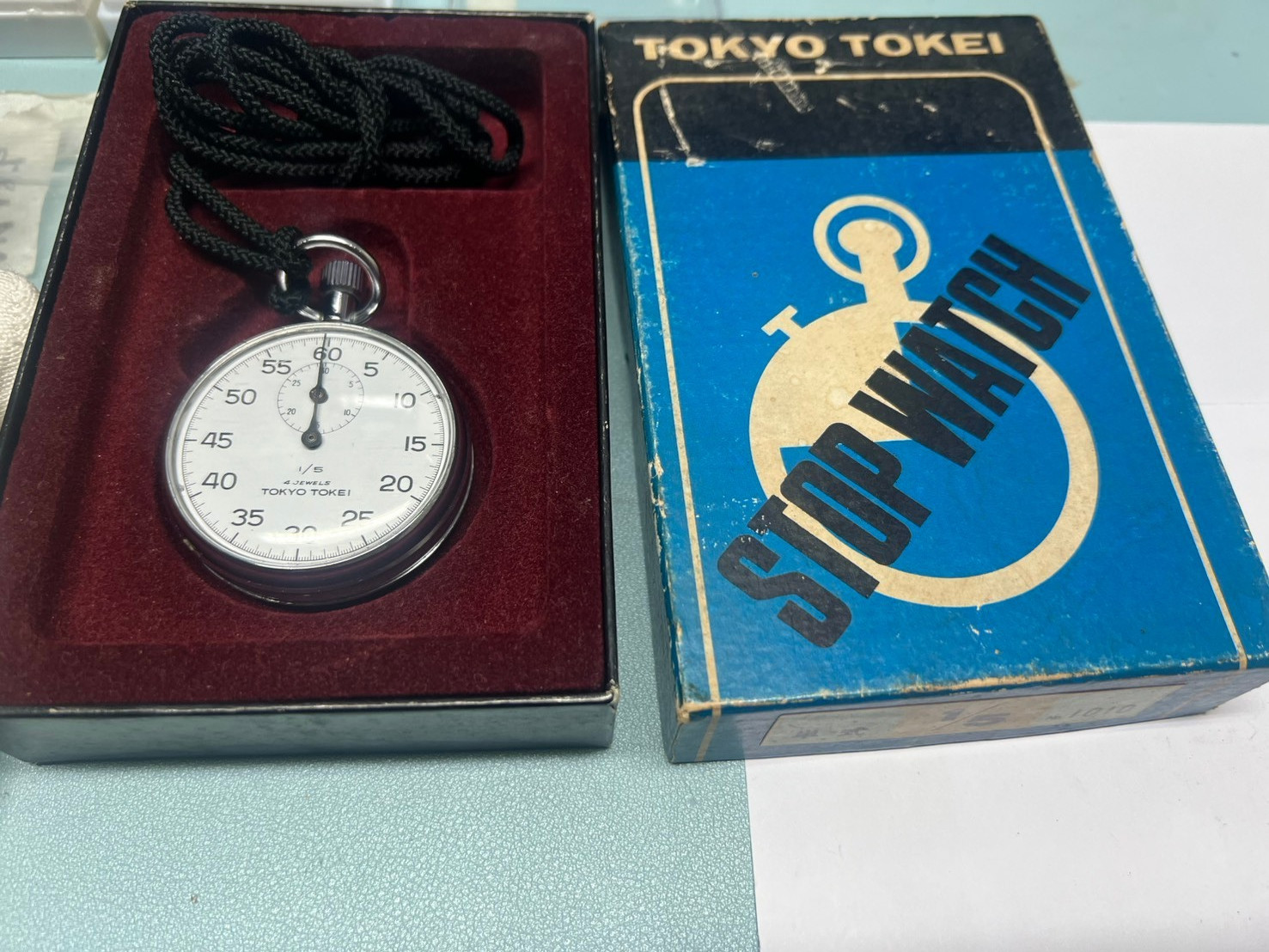86. Tokyo Tokei stopwatch running 1/5 4 Jewels with box