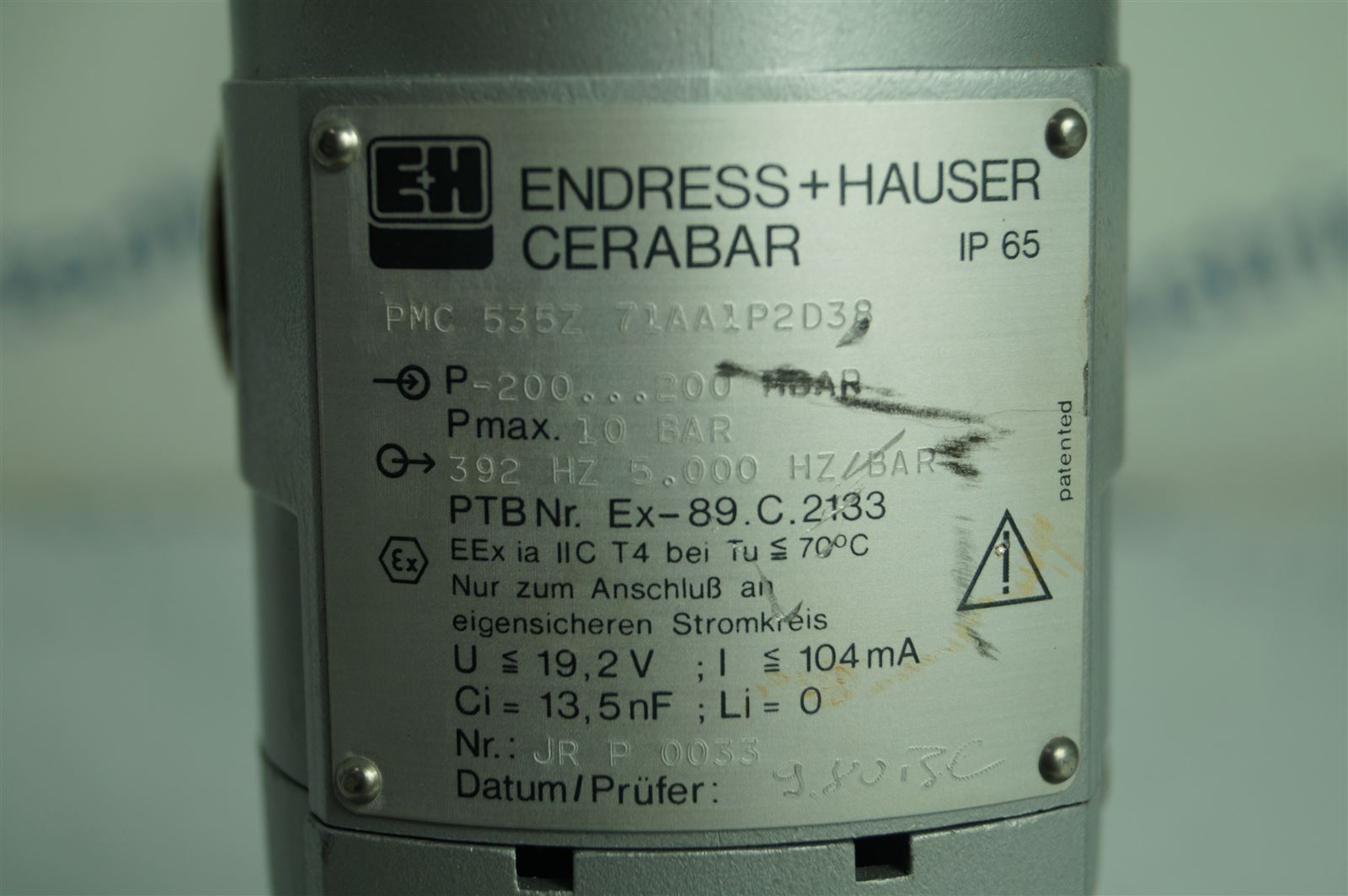 Endress + Hauser Cerabar Pmc 535Z 7Aa1P2D38