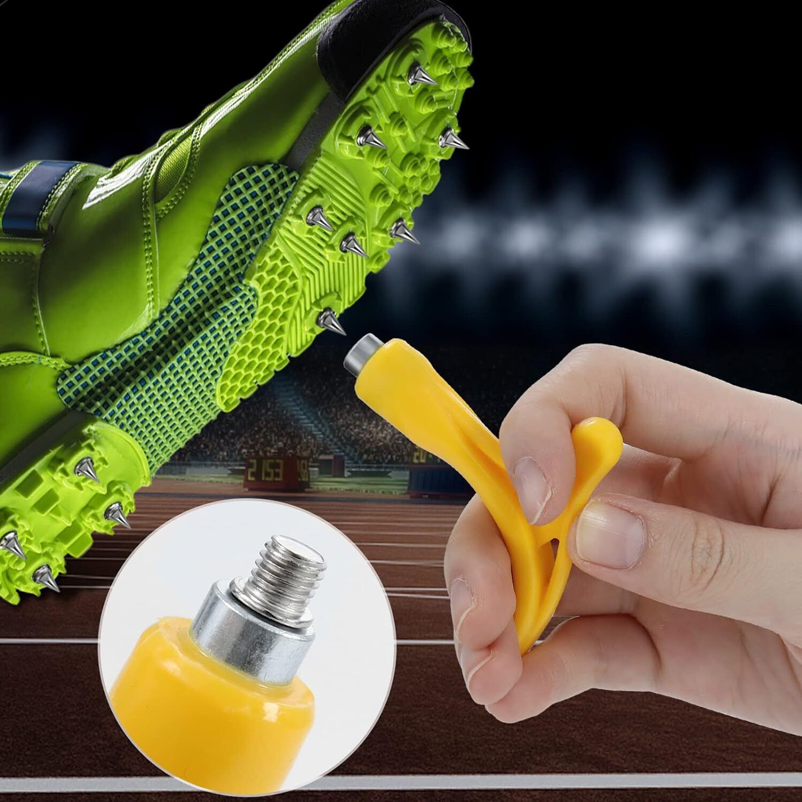 48Pcs / Set 7mm Track Spikes Stainless Wear-Resistant Shoe Spikes Replacement