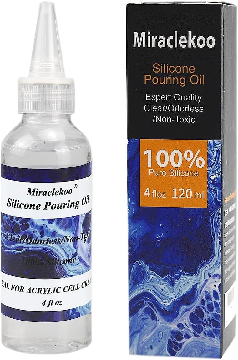 Silicone Pouring Oil Pure Silicone Oil for Creating Cell in Acrylic Paint Resin