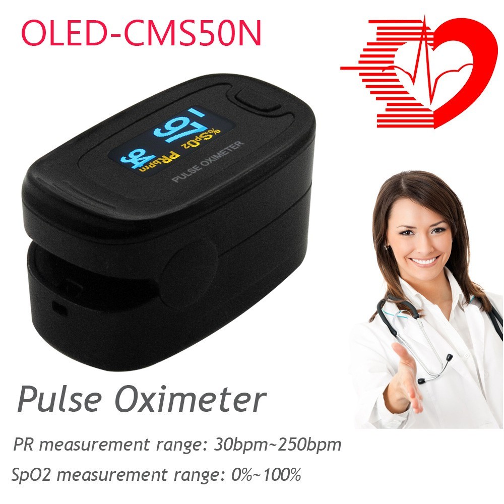 Finger Pulse Oximeter Blood Oxygen SpO2 Heart Rate Monitor o2 monitor CMS50NA