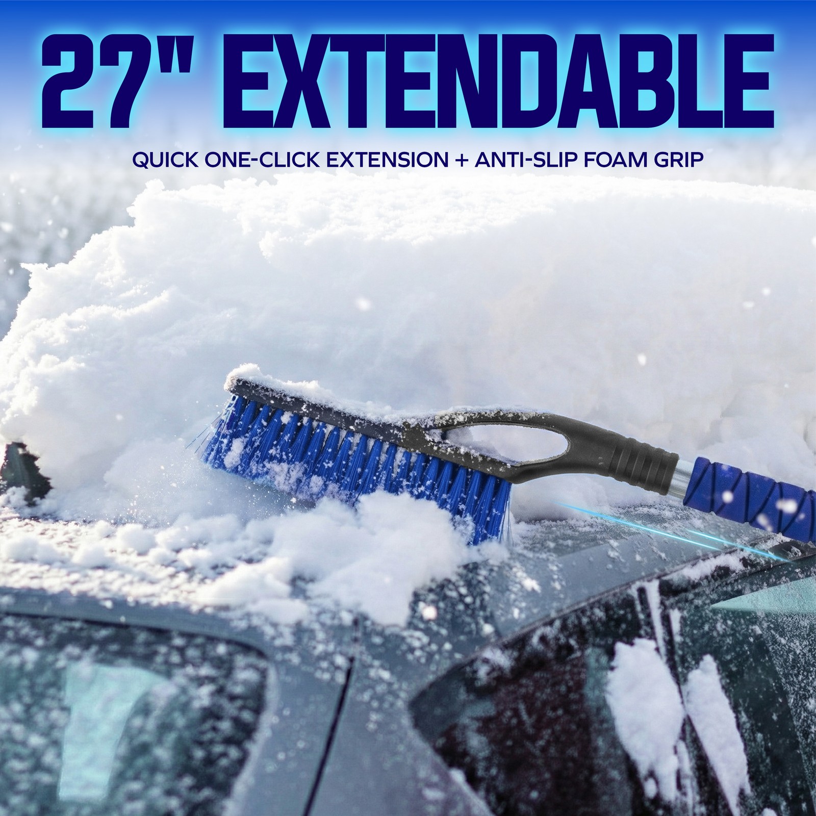 Snow Joe 2 Pack 27" Jumbo Multi-Purpose Ice Scraper & Snow Brush (Open Box)