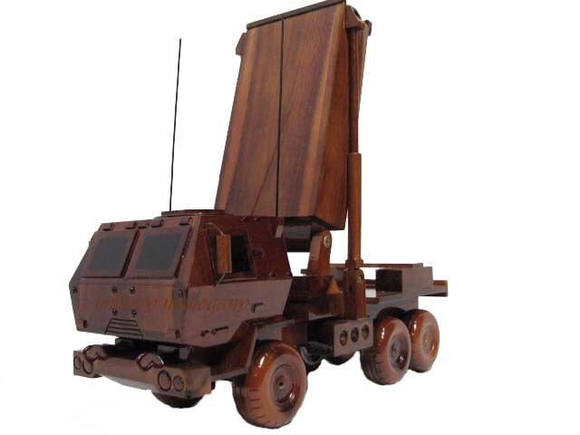 AN/TPQ-53 Q-53 Army Target Acquisition Counterfire Radar Truck Wood Wooden Model