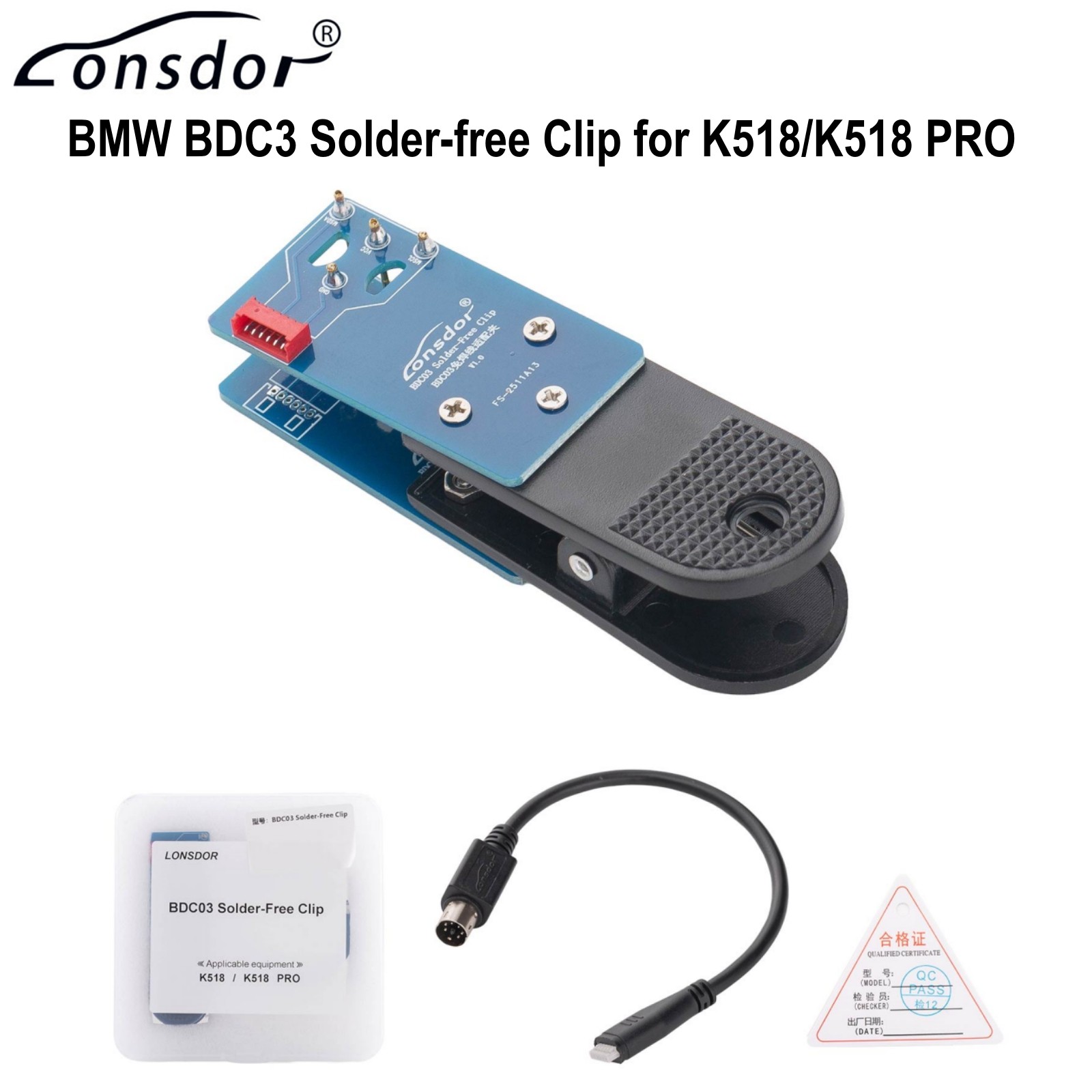 Lonsdor for BMW BDC3 Solder-free Clip Used with Lonsdor K518, K518 PRO