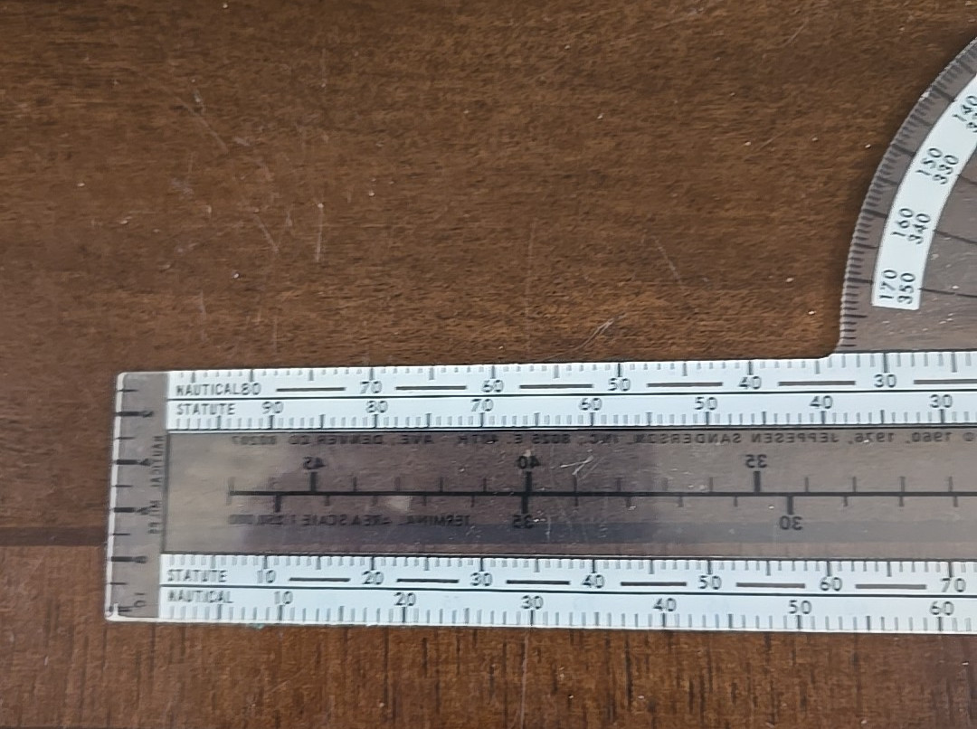 Vintage Jeppesen PN-1 Flight Navigation Plotter
