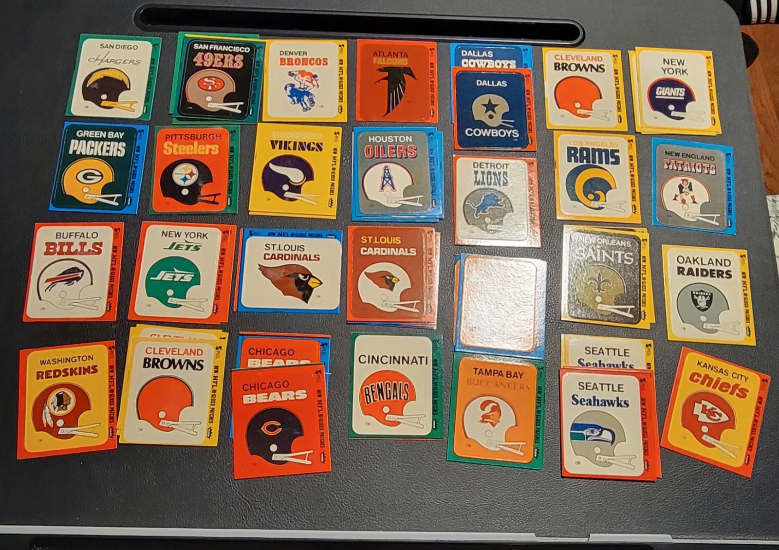 Vintage 1979/1980 Fleer NFL high gloss collectible stickers (53) Stickers