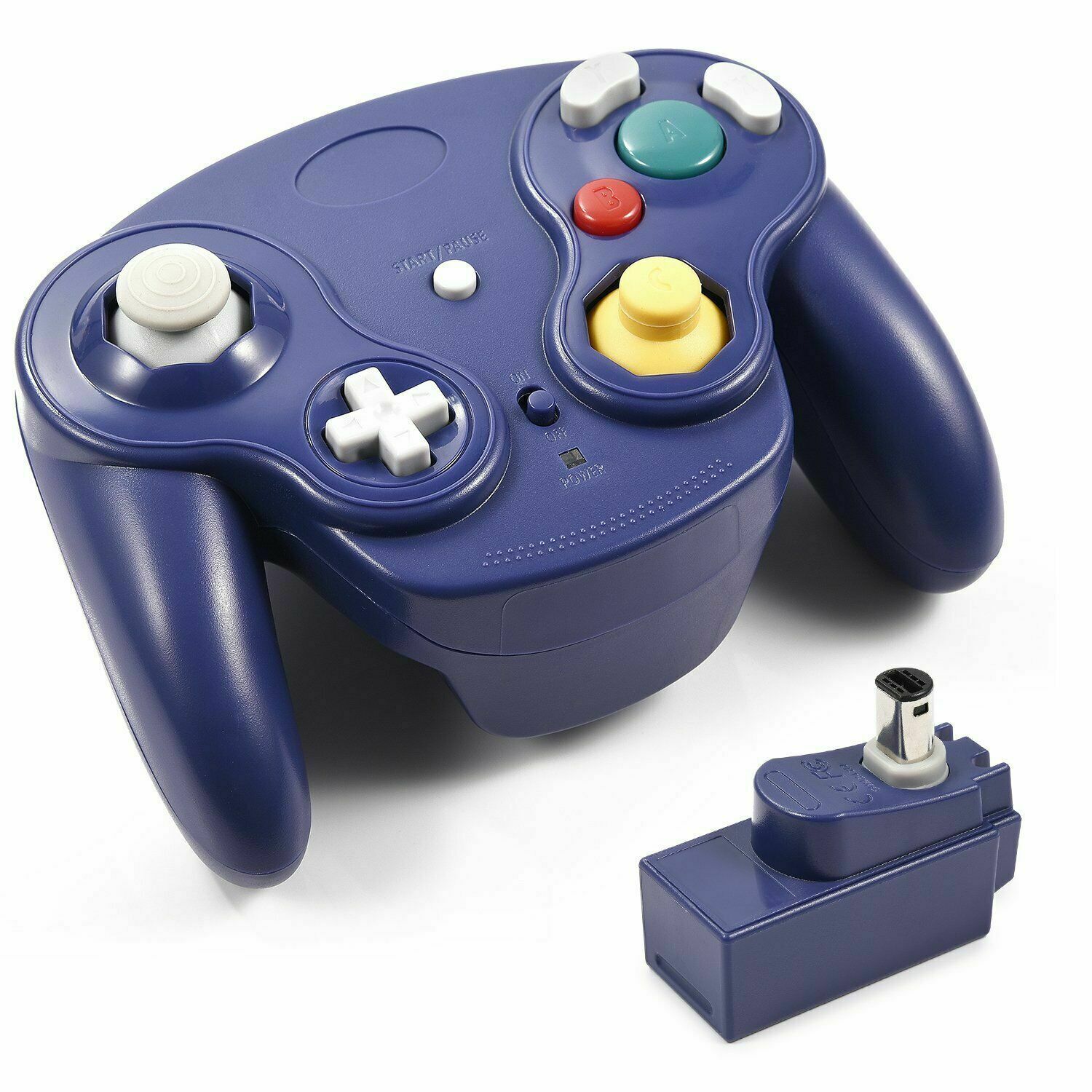Gamecube Controller Wireless With Adapter Wavebird for Classic Wii GC NGC Blue