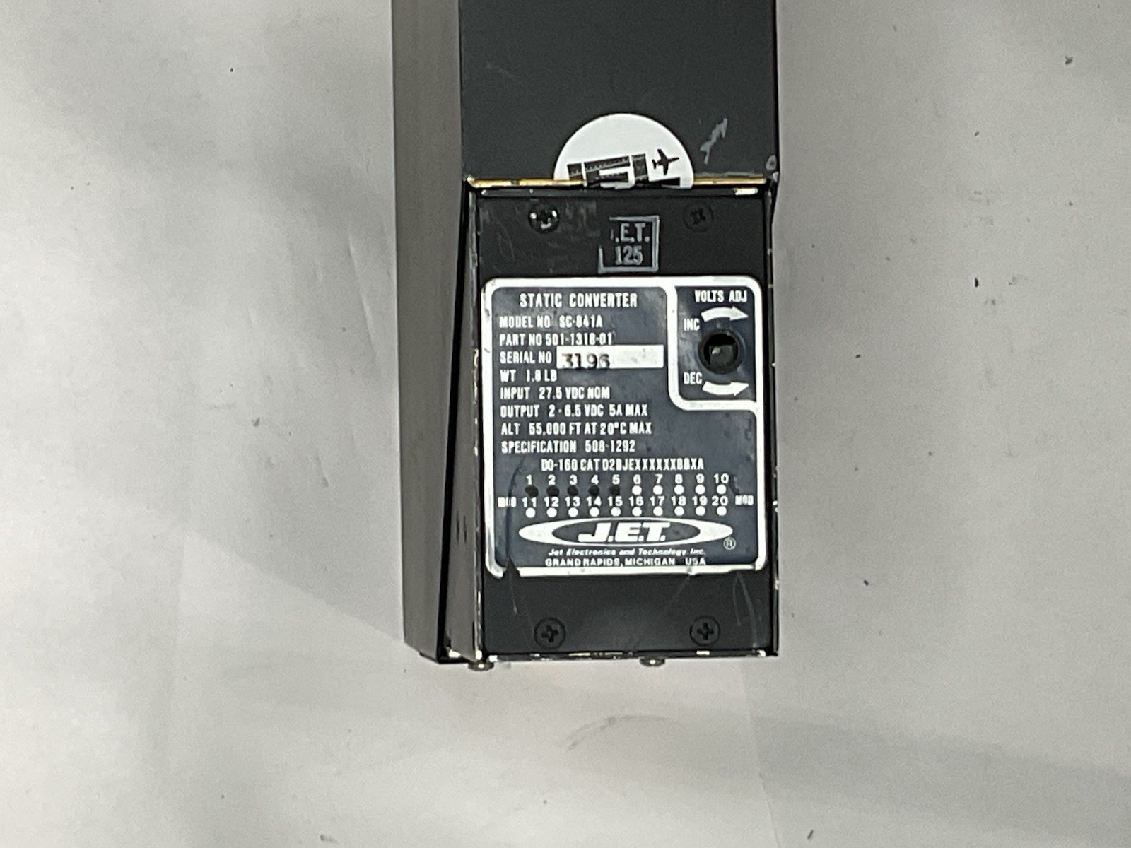 L3 Communications Emergency Power Supply Model PS-835C Citation V