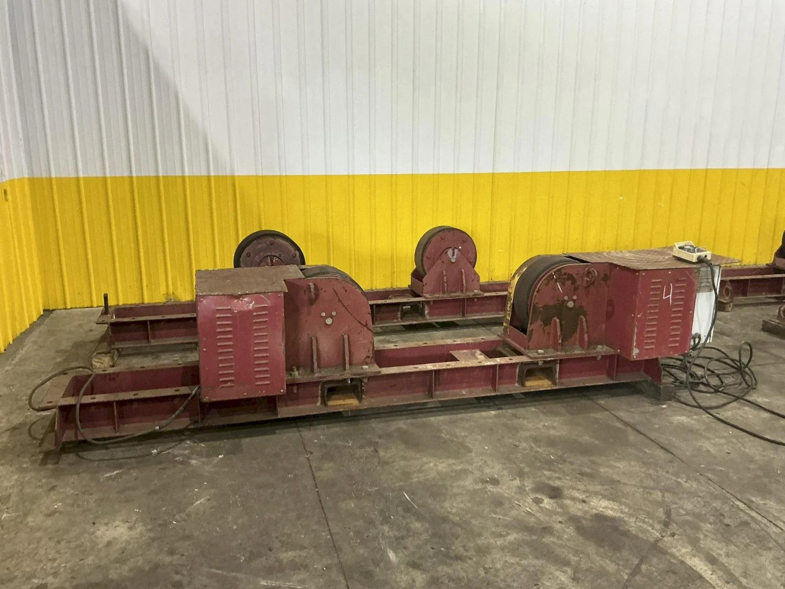 30 TON ROMAR  MODEL #PR 30/45DM POWER & IDLER TANK TURNING ROLLS SET: YOBRO #252