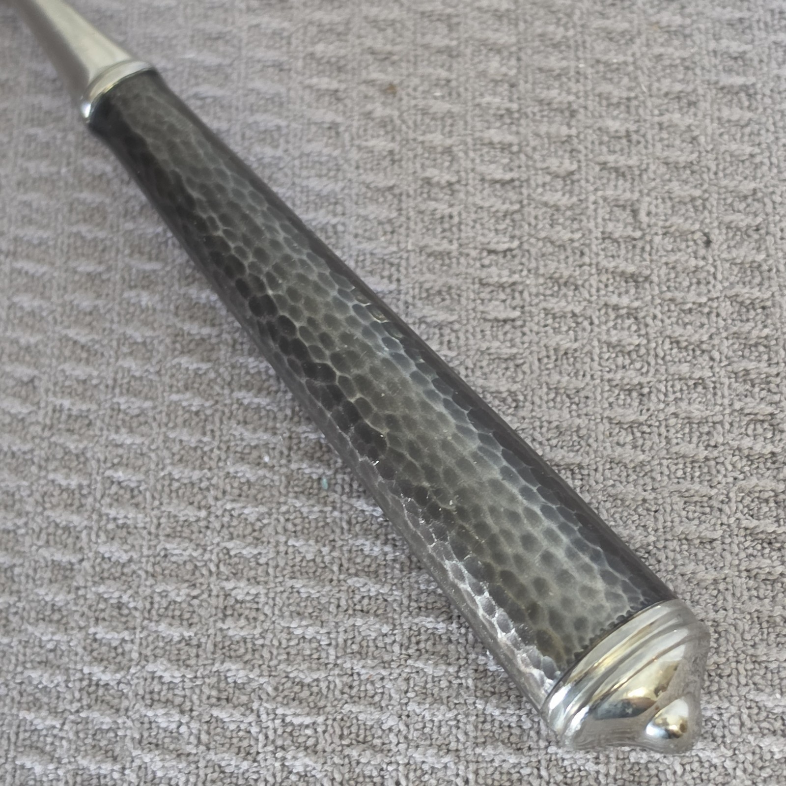 WILLIAMS SONOMA CUPOLA Dinner Fork TWO-TONE Hammered Stainless Flatware