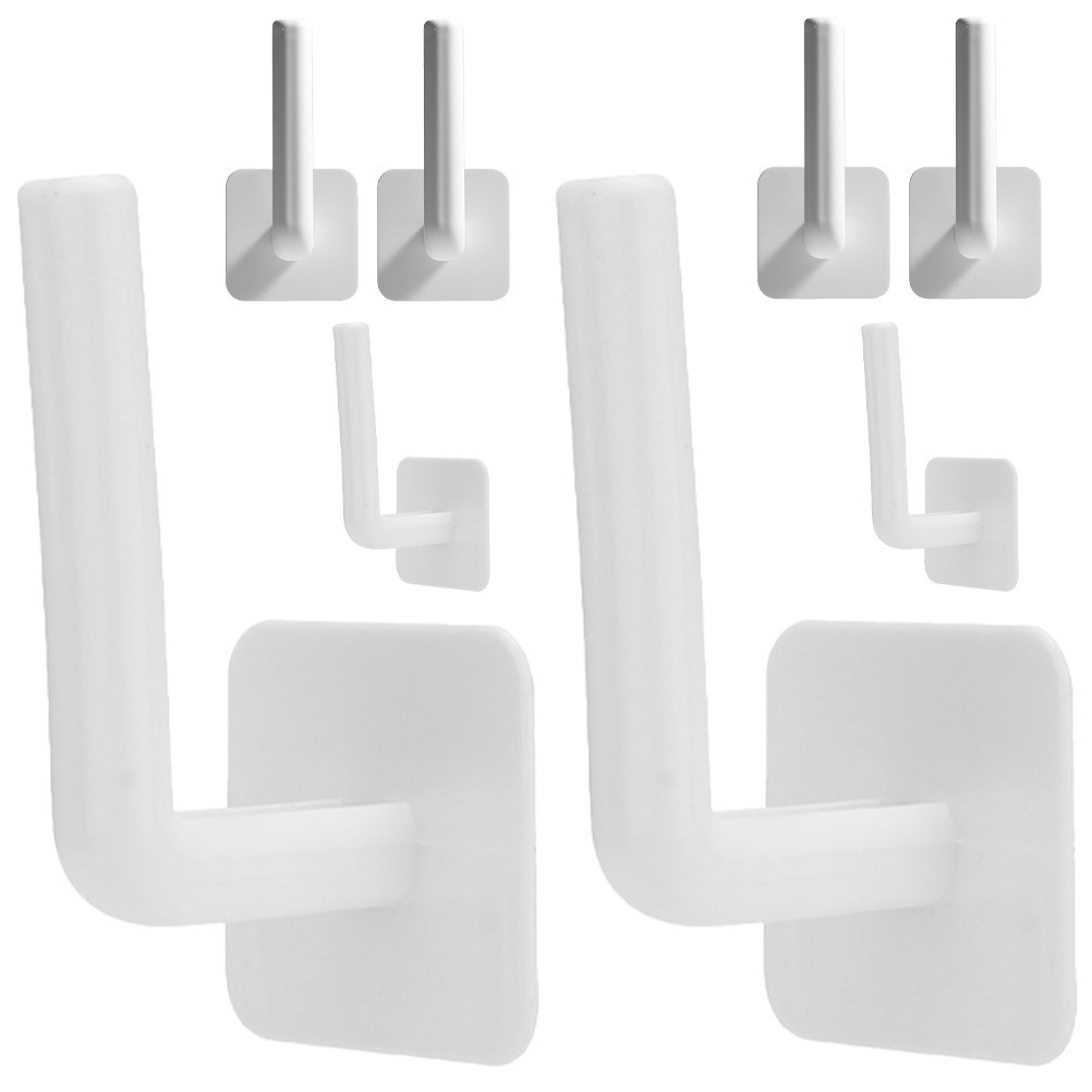 8 Pcs Sticker Hooks for Hanging Plastic Sticky Adhesive Towel Removable