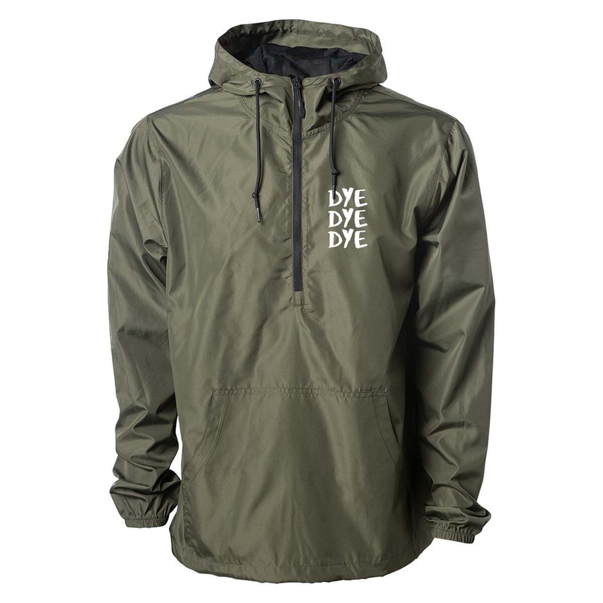 Dye Cowles Pullover Windbreaker Jacket - Olive Size: Medium