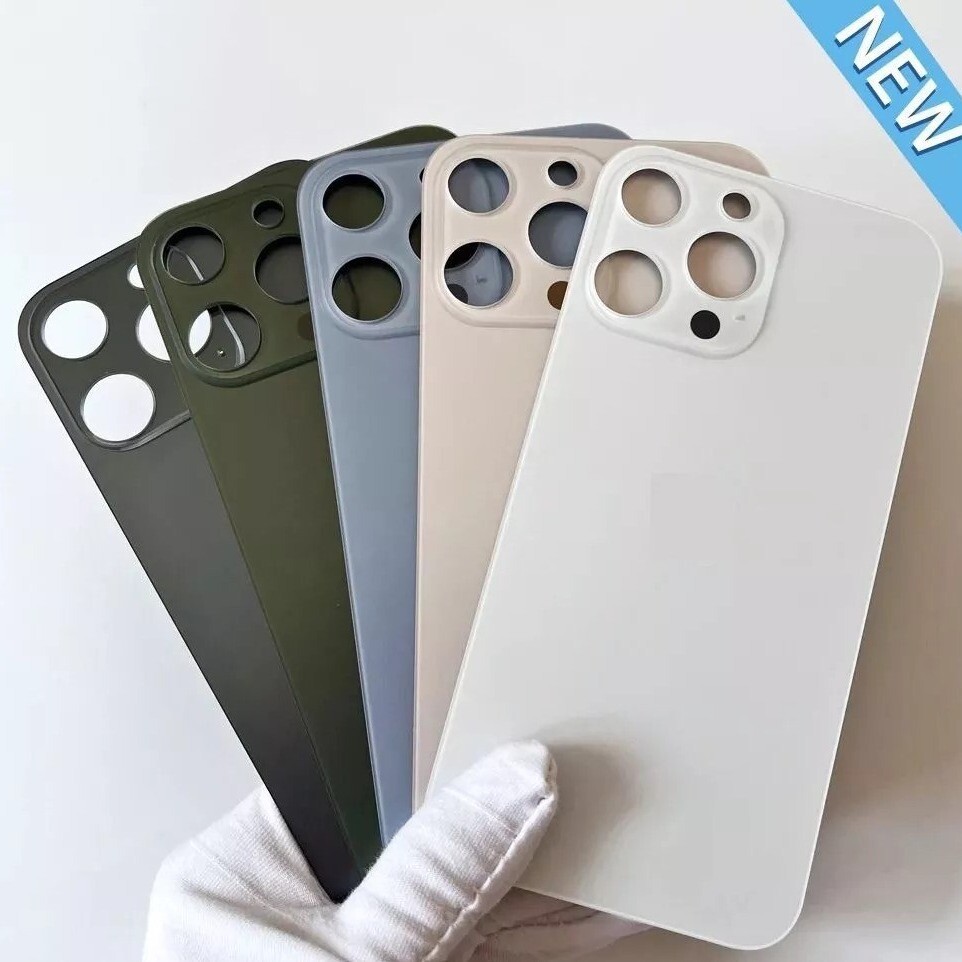 Big Hole Back Glass For iPhone 15 14 13 12 11 XS XR 8 SE Replacement Rear Cover