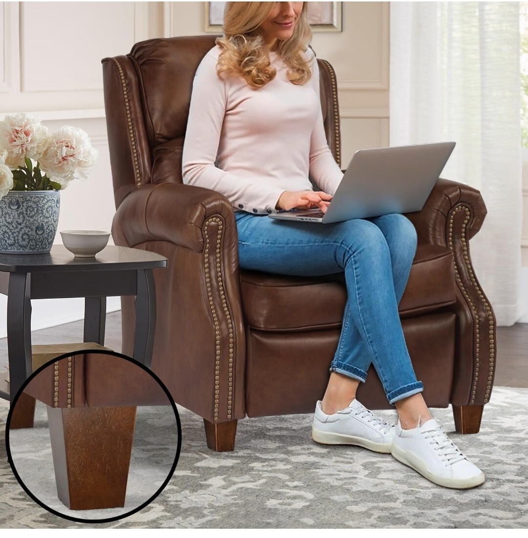 4" Wooden Legs for Furniture 4 inch Sofa Legs Square Bed Legs Pack of 4