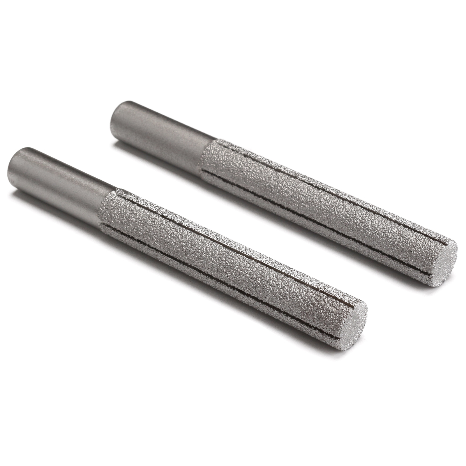 13.3mm Lengthen 115mm Silver Tone Diamond Profile Straight Router Bit for Marble