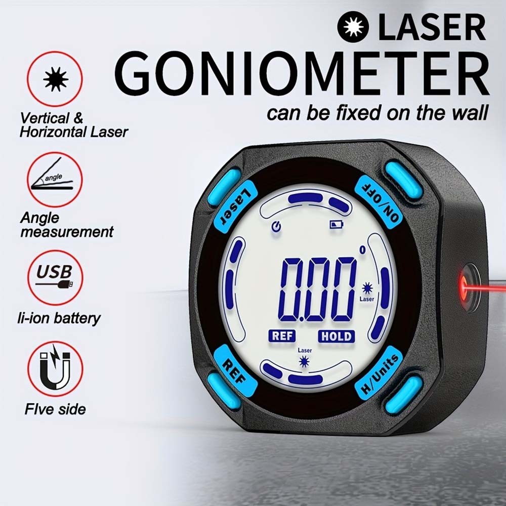 Multi-Functional Magnetic Laser Angle Gauge Stable fits Distance Measurement USA