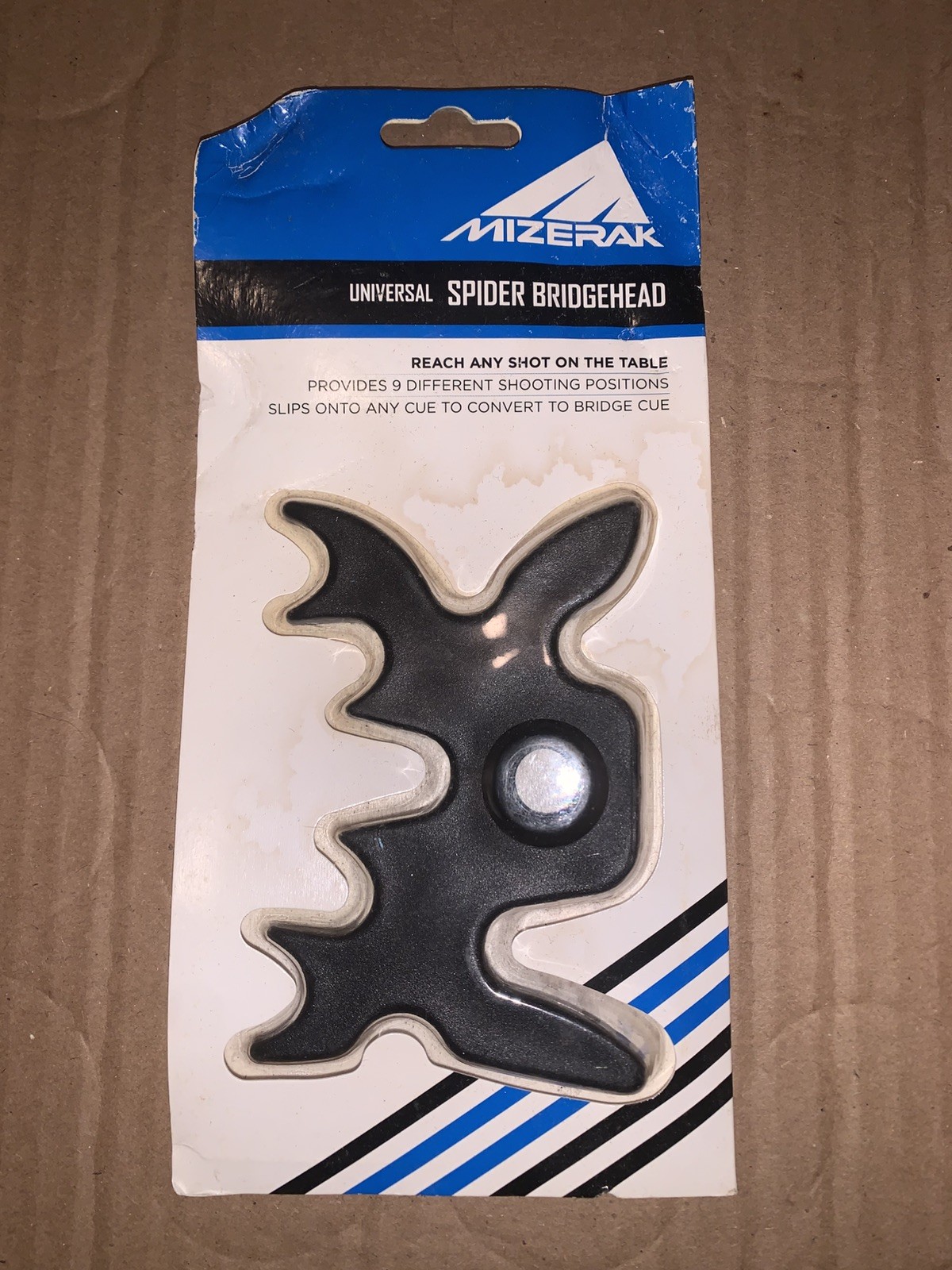 New damaged package MIZERAK Billiards pool Universal Spider Bridgehead Black