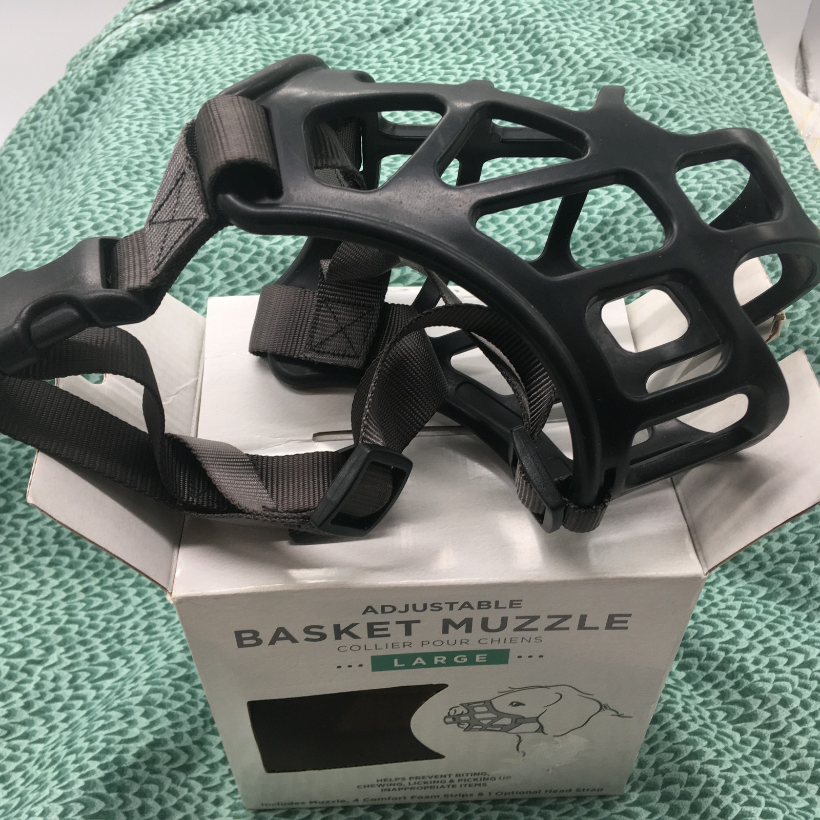 Top Paw Training Adjustable Dog/Canine Basket Muzzle (LARGE)
