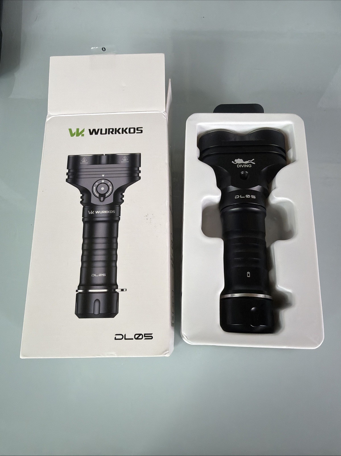 Wurkkos DL05 6000LM Scuba Dive Light, 14H Long Runtime LED Underwater Flashligh