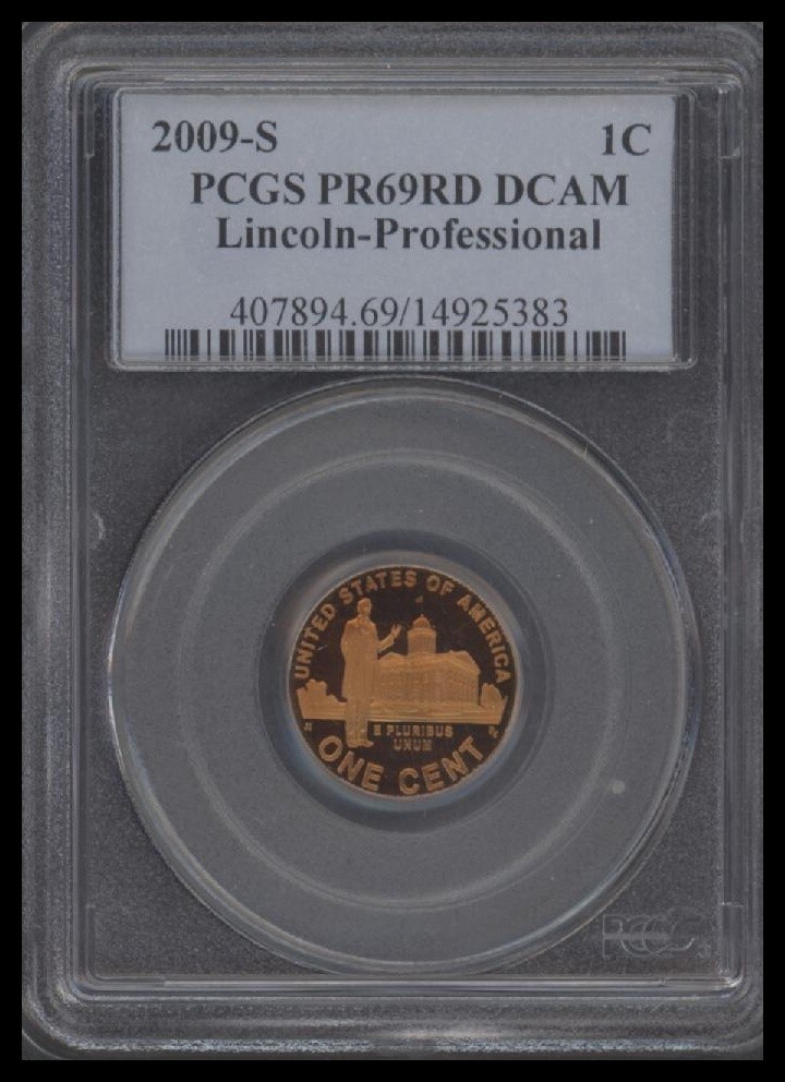 2009-S Lincoln Cent Professional Life PR69 RD DCAM PCGS Blue Label