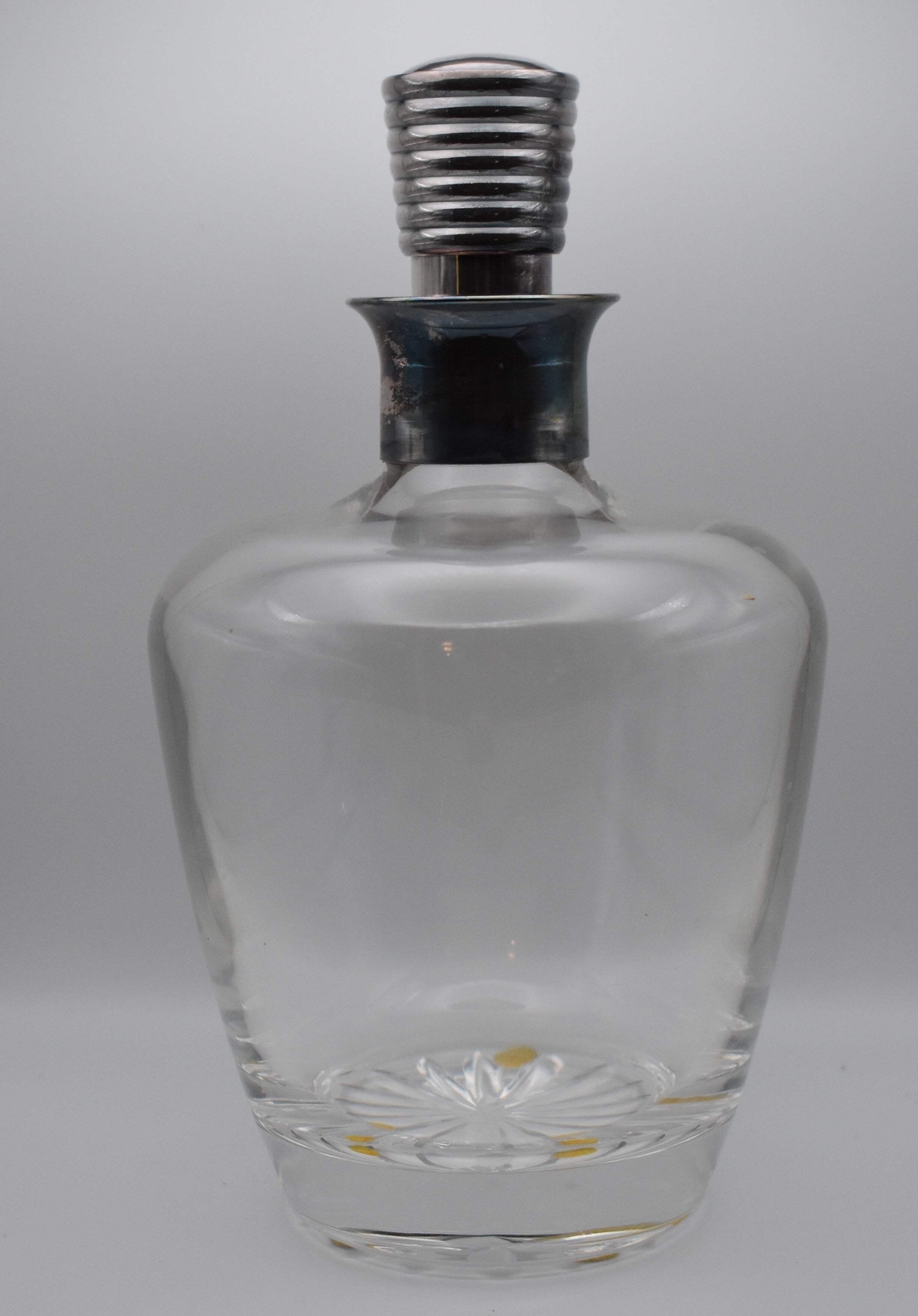 Christofle Brandy Bottle with Silver Plate Top / Stopper