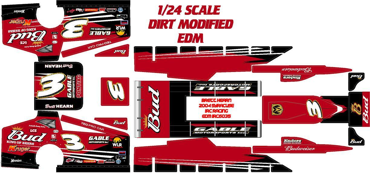 EDM MUDBOSS DIRT MODIFIED 1X24 SCALE BRETT HEARN 2004 SYRACUSE THEME WRAP