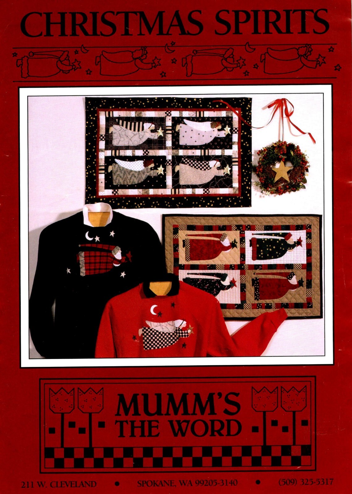 Christmas Spirits Wall Quilt Pattern by Mumm's the Word, Debbie Mumm