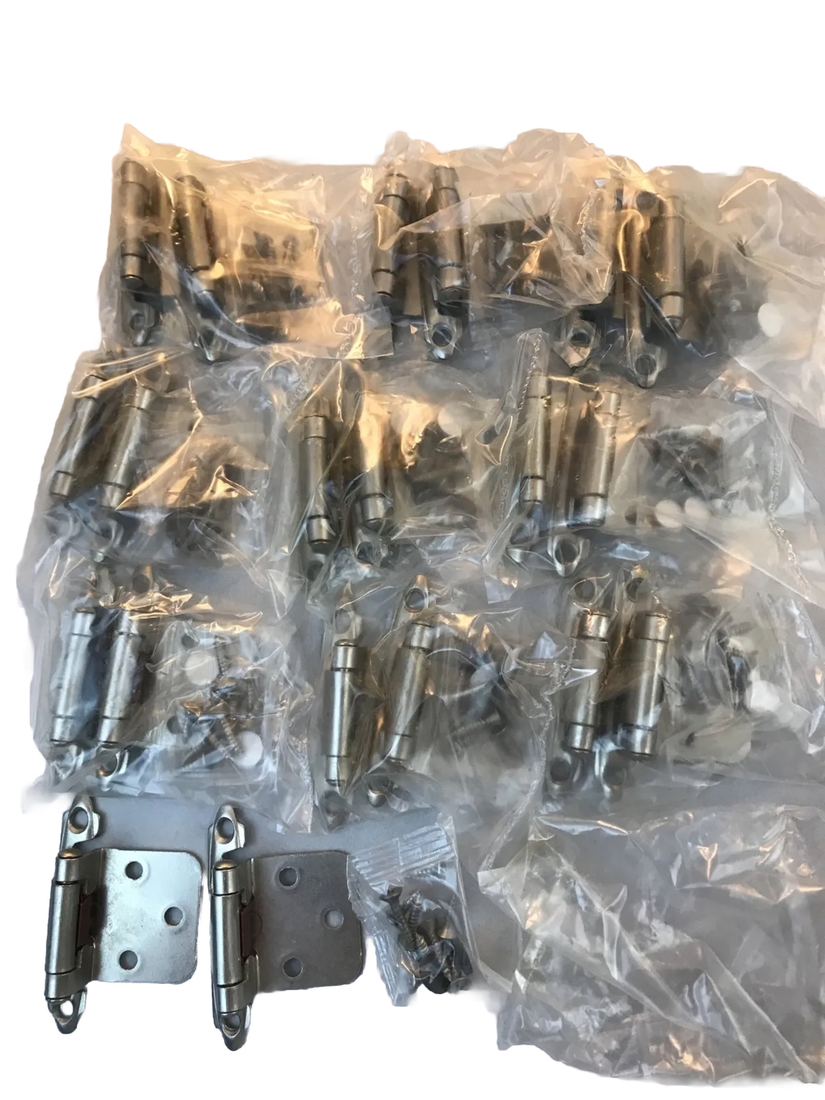 Cabinet Self-Closing Hindge-Zinc/Satin New W/Screws NEW-10 Pairs-20 Total @.60ea