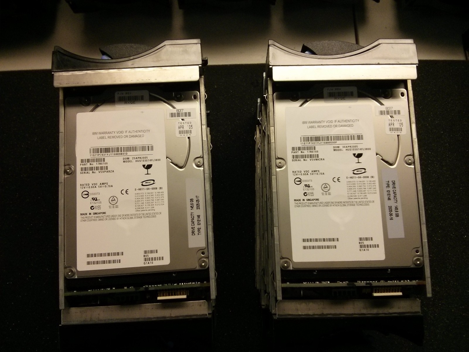 Lot of 10 IBM 146 GB 10K RPM IBM SSA SCSI 22R0613 HDD 80 pin
